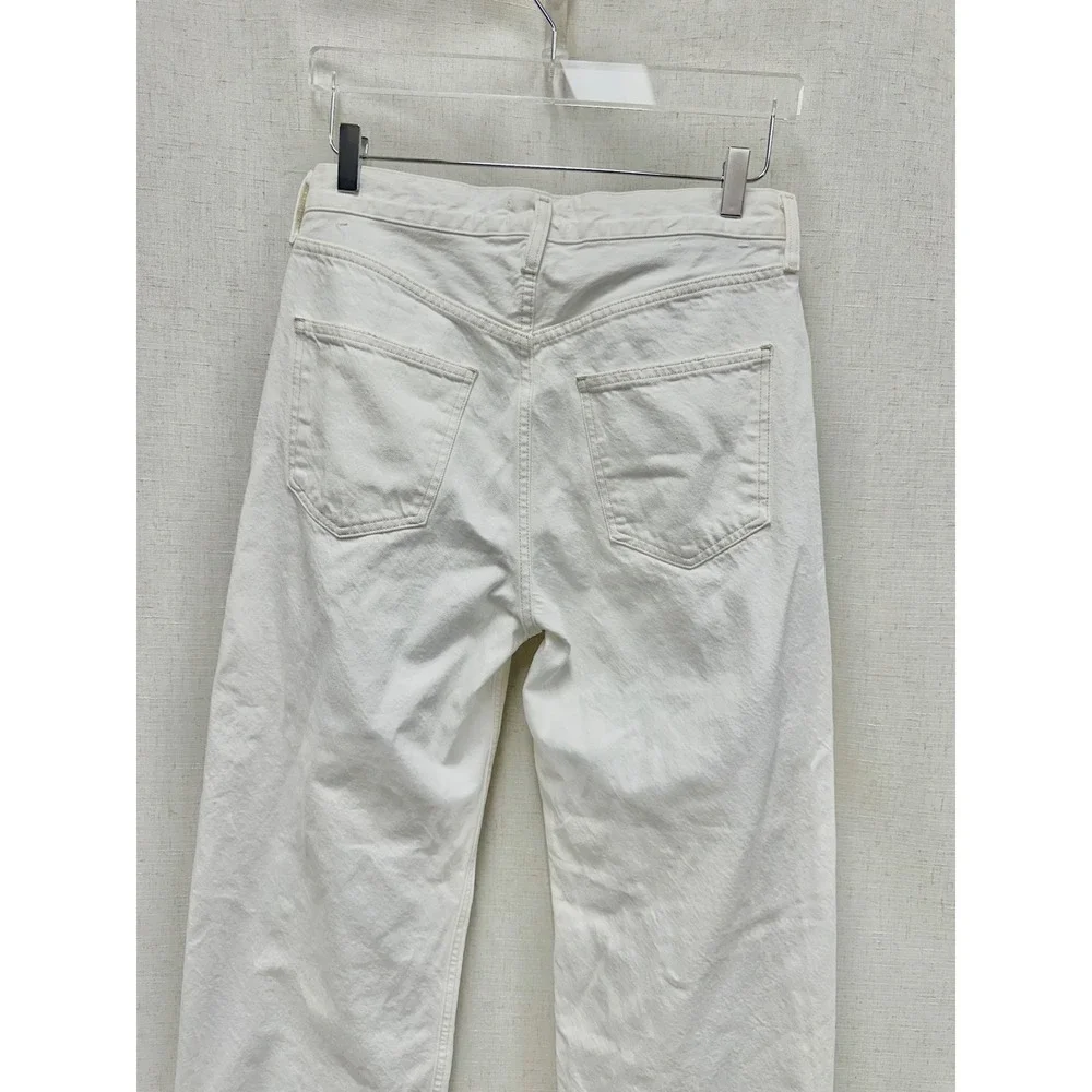 AGOLDE White Low Curve Jean in Milkshake Womens Size 27 100% Cotton A197B-1183
